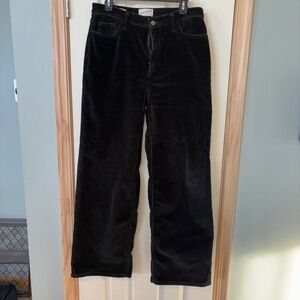 Universal Thread Black Corduroy Relaxed Wide Leg Pants Size 8/29R